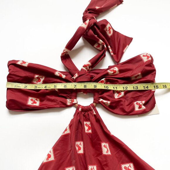 Johanna Ortiz Quechua Maxi Dress Andean Wine Ruby Cerise Size Large NEW NWT - Picture 10 of 15